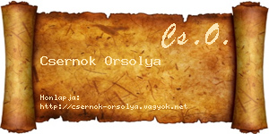 Csernok Orsolya névjegykártya